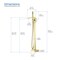 Kibi Cube Floor Mount Tub Filler With Hand Shower - Brushed Gold KTF302BG - alternate 8